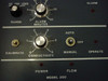 Full front panel view of Lakewood Instruments Model 200 showing Range, Alarm Minutes, Conductivity knobs, Auto/Off/Manual toggle, Alarm and Operate LEDs, Power and Flow LEDs, and Model 200 label