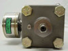 Schlumberger Statham PM6142 – side view with green TTEC calibration label visible on sensor canister and top/bottom NPT port fittings