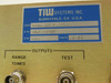 TIW Systems Inc. 182-73-00 Ranging Filter – close-up of rear identification label showing part number 182-73-00, serial number 002, and date code 12/86, Sunnyvale CA USA