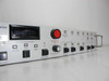 Varian VJW2722H1 TWT Remote Control – close-up of front panel right side showing heater time delay, auto/manual, high voltage, RF drive adjust, and status indicator LEDs