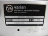 Varian VJC6767D5D Switch Control – nameplate label showing Model VJC6767D5D, S/N 392, part number 112022-04, Varian Microwave Equipment Division, Santa Clara California, Made in USA
