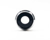 End-on view of Unitron eyepiece lens showing clear glass optic and silver-trimmed barrel