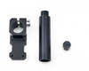 Disassembled components: L-shaped mounting bracket, optical tube, and Unitron eyepiece laid out separately