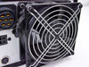 Karl Suss controller unit rear — large 120mm cooling fan close-up with multi-pin connector visible