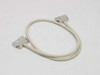 NEC 73499312 50-pin cable coiled view showing both Yamaichi metal-shell male connectors and overall cable length
