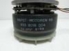 Papst-Motoren KG 933 8018 004 label closeup showing model number, 24VDC rating, and date code 6-83