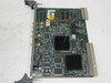 Rockwell Scientific NGI-Modem-XER1 Rev A OFDM modem CompactPCI card — top view showing PCB with heatsinks, SMA RF connectors, and edge connector