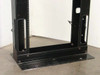 PFT open frame rackmount stand – base detail showing flat floor-mount plate with bolt-down holes