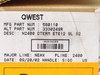 Qwest box label showing MFG Part Num 560110, Alt Part Num 3330249R, Desc N2400 DTERM ETE12 SL S2, Major Line NEAX, PLine 2400, Date 09/20/02
