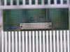 Cabletron 6C105 backplane edge connector close-up — P7 labeled connector on green PCB with 'BAR CODE' silk-screen label visible