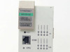 Cabletron 6H123-50 Smart Switch 6000 Ethernet Module – front panel close-up showing ETHERNET label, model sticker, MAC address label, RESET button, RJ-45 COM port, and port status LED matrix