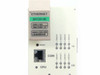 Cabletron 6H123-50 front panel label closeup showing model number, ETHERNET designation, barcode, and MAC address sticker