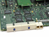 Cabletron 6H123-50 PCB closeup showing S3 switching ICs and Lattice CPLD logic chips