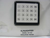 Slaughter Model 727/103 Insulation Tester – close-up of numeric keypad with function keys F1–F4, RS, EN, CL, and model label on lower panel