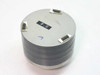 Lapping polishing weight – top view showing stainless steel surface plate, black handle knob, three edge clips, and handwritten marking '2.0'
