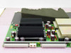 Silicon Graphics 303X2 Power Board close-up of heat sink section with 3300uF capacitor array and edge connector fingers