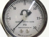 Omega Engineering General Service Pressure Gauge – close-up of white dial face showing 0-30 PSI scale, pointer, and 'Omega Engineering, Inc.' text