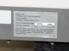 Perkin-Elmer 1430 data plate label showing Model 1430 Infrared Spectrophotometer, Perkin-Elmer Norwalk Connecticut USA, Date of Manufacture April 1986, Control Number 500356, and For In Vitro Diagnostic Use notation