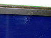 MTB-135 LCD display module — close-up of scratched blue screen surface showing multiple surface scratches and scuff marks
