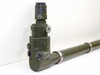 M107 autocollimator optical head front-quarter view showing multiple adjustment ports and cylindrical stage body detail