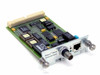 Tektronix 671-4128 Phaser Share Ethernet Card – angled top view showing PCB components and faceplate with BNC and RJ-45 ports