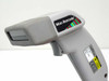 PSC Mac-Barcode GP5385-183842 scanner head close-up showing Mac-Barcode logo, laser aperture window, and CE label on grip