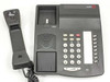 Lucent 6408Plus business desk phone — front face view showing 6408+ label, function buttons, keypad, and message waiting indicator