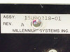 California DC LR9701-08 label showing Assy 15000318-01 Rev A and Millennium Systems Inc.