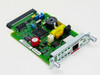 Cisco WIC-1B-U ISDN BRI U WAN Interface Card 800-01834 – angled top view showing PCB components and front bracket