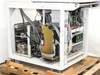 F&K Delvotec 6320 interior base cabinet view showing power supply, servo amplifiers, and wiring harnesses