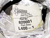 MDC Vacuum Products label on 820001 L400-1 LF Clamp showing part number and manufacturer information