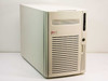 Arc PC 732765-001 Intel Xeon 500MHz tower server – right-side front three-quarter view showing beige tower chassis with ventilation louvers and Arc PC logo