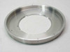 Stainless steel vacuum flange ring 10.375 inch OD 5.75 inch ID – top angled view showing full ring profile and mounting holes