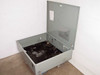 Circle AW Products Type 1 enclosure – lid open showing empty interior with blackened base panel and mounting provisions