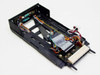 HJS&E Engineering PCA 40-0014-00 SCSI HDD Caddy Module – rear three-quarter view showing wide SCSI ribbon connector, internal PCB, and power harness