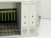 Fibermux FX6600 Crossbow chassis front panel detail showing dual power supply modules with green power indicator LEDs and FX6600 labels