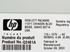 HP LaserJet 1012 rear rating label — Product No. Q2461A, 110–127V AC 50/60Hz 4.0A, manufactured October 08 2003, Hewlett Packard Boise Idaho USA