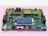 MACH-III Minimodule Advanced Carrier Hardware — opposite side angle showing SMA RF connectors, pin headers, and underside edge connector