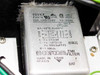 Close-up of Corcom 10VK7 EMI filter — 10A, 120/250V, 50-60Hz, made in Mexico