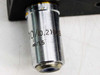Carl Zeiss 5116340 objective barrel close-up showing '10/(0.2) 0.15 / ∞/1.5' optical specification markings