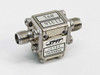 SMT I1316 891 RF coaxial isolator angled top view showing model label and SMA connectors on two sides