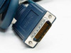 Close-up of the Smart Serial router end of the Cisco CAB-V.35MT-10 with V.35-DTE label visible on connector body