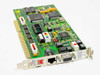 Madge 152-034-04 Smart 16/4 AT Ringnode Token Ring ISA card – angled front view showing PCB, RJ-45 and DB-9 bracket connectors