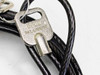 Kensington laptop cable lock – close-up of key showing CBDU stamp and PAT.4794772 patent number engraved on blade