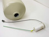 PGT OS19-PO13 cryostat – end-on view of cylindrical detector housing opening with attached signal cable and crystal/window assembly laid out separately