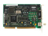Intel EtherExpress 16 ISA LAN Adapter — top component side showing Intel 82586 controller, Kyocera oscillator, Valor PM6042 transformer, and FCC ID label