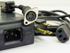 IBM 48G8291 AC Adapter rear IEC C14 inlet and 5-pin DIN circular output connector close-up