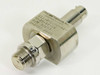 Precise Sensors 111-2-1000-01-G-35-10-B6 pressure transducer — front and side view showing stainless body, threaded process port, and label with part number and 0-1000 PSIG range