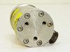 Taber Teledyne 176-SA pressure transmitter bottom view showing threaded pressure port with six hex bolts and serial number