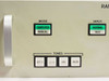 Hughes Range Tone Processor front panel close-up showing Computer/Manual mode switch, Normal/Test input switch, and tone frequency buttons 277.7, 507.2, 434, 54.25